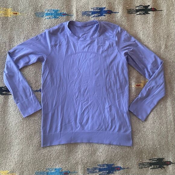 Lululemon Swiftly Relaxed Long-Sleeve Shirt in Dark Lavender Size 10 - Picture 2 of 7
